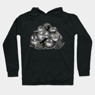 Black Cats in the Black and White Pumpkin Patch Hoodie